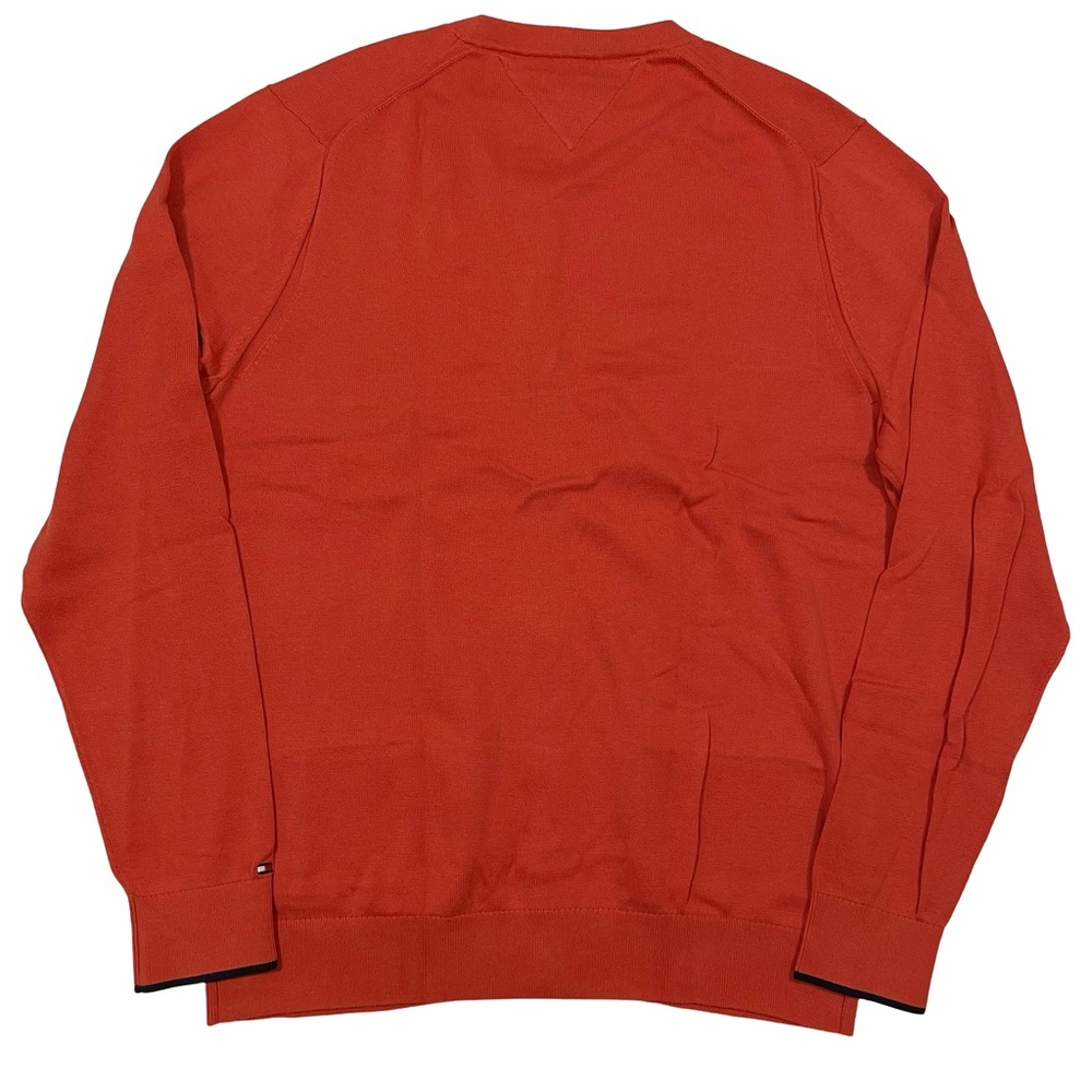 Tommy Hilfiger Size XL Orange Cardigan Sweater (Retail Price $80) - Picture 2 of 3